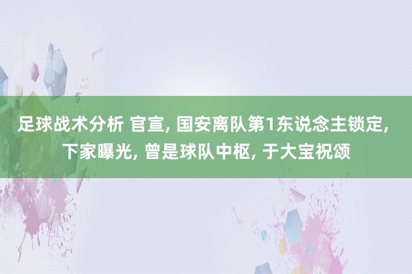 足球战术分析 官宣, 国安离队第1东说念主锁定, 下家曝光, 曾是球队中枢, 于大宝祝颂